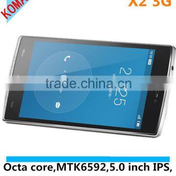 KOMAY 1gb+16gb 2.0mp+8.0mp mtk6592 1.7ghz octa core 3g gps android 4.2 bluboo x2