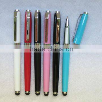 nice style multifunctional roller pen with touch screen pen have many color for choosing