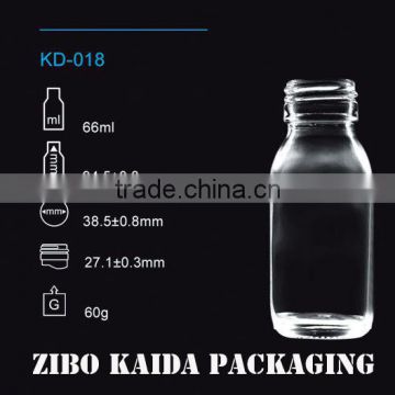 66ml round glass bottle