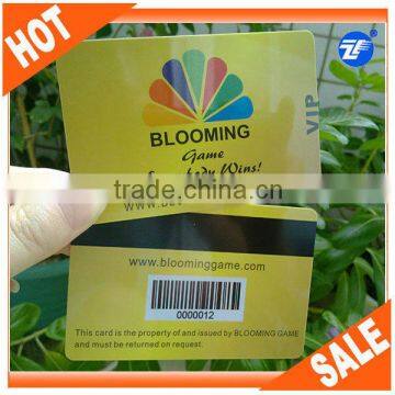 Cusomtized plastic hico magnetic barcode card for vip client