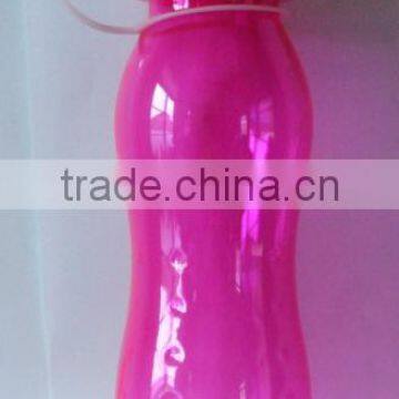 600ml Promotional Customized BPA Free Plastic Sports Water Bottle /Plastic drinking water bottle pink color