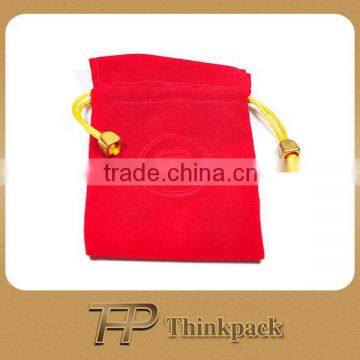 Red Velvet Gift Pouch With Drawstring