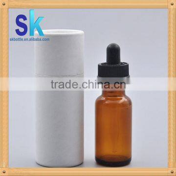 e liquid glass dropper bottle with childproof cap sharp dropper with paper tube hot sales