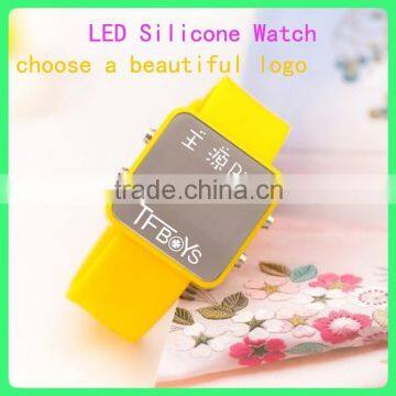 Round Touch Screen LED Watch ,silicone LED Watch