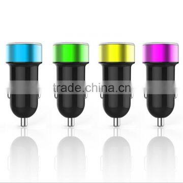 Double USB car charger,standard USB charger for mobile phone