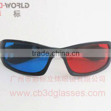 black plastic frame 3d red cyan glasses