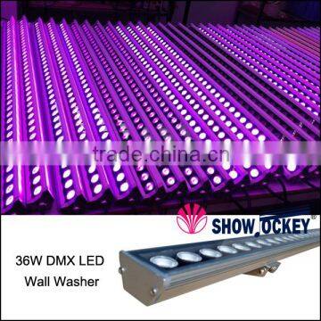 36W IP65 DMX512 RGB LED Strip Wall Washer Light Waterproof