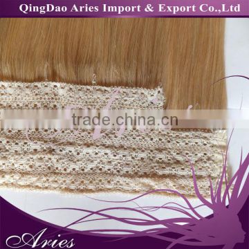 top quality fish line virgin indian unprocessed hair extension