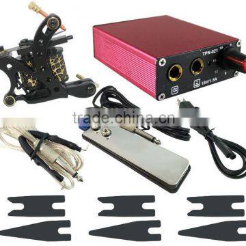 PS104006 Red Tattoo Power Supply w/ 1x Clip Cord and Flat Foot Pedal