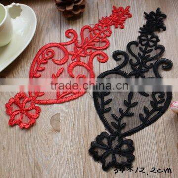 Elegant Crochet Flower Bridal Lace Applique,Sew On Lace Wedding Dress Applique