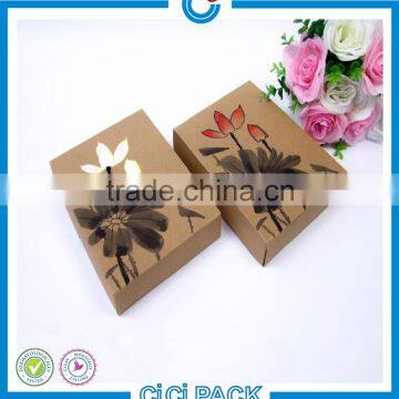 2016 Hot Sale Kraft Paper Retail Box Package For Apparel / T-shirt / Shoe