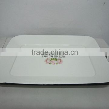 High level enamel tray, metal tray,fruit plate