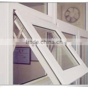 2016 lates pvc house window design hot sale with anti-chamber top hung window