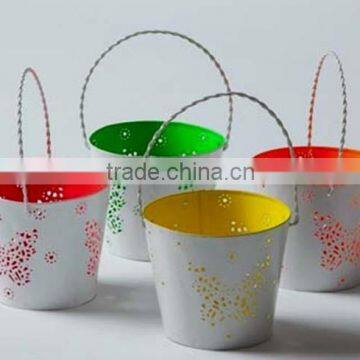 Decorative Metal Mini Pail t-light holders