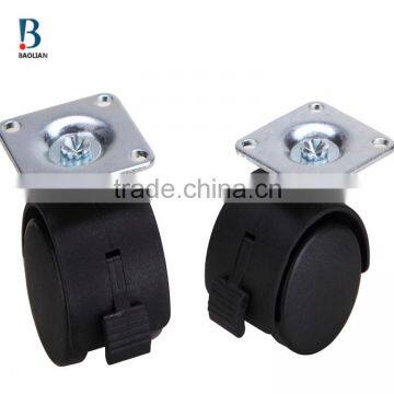 China High Quality Cheap 1.5 Inches Black Suitcase Nylon Plastic Fixed Furniture Caster Wheels photo-5