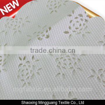 white flower dress design air mesh fabric