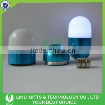 Portable Capsule Shape Led Vibration Tumbler Light