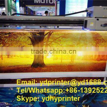 Large format digital UV hybrid printer for vinyl/pvc film, advertisement banner printing machine price