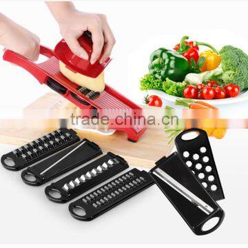 6 Piece Blades Mandoline Slicer + 1 Julienne Peeler Vegetable Slicer Fruit Vegetable Tools Kitchen Accessories