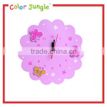 Princess wooden clock Decorative clock Kids room cute clock