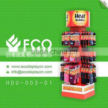 Supermarket Use Hanging Style Socks Display Stands with Cardboard Material