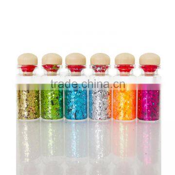 Rainbow color PET Glitter Powder for Nails