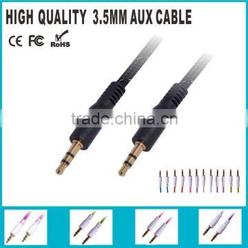 3.5mm cable stereo Plug to Stereo Plug 1.2 Mtrs Gold (black)