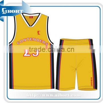 2014 NEW STYLE Popular custom made basketball shirts & shorts