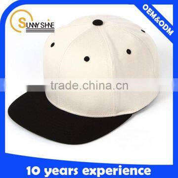 Custom 100% Cotton Blank Snapback Hats Wholesale High Quality Short Brim Snapback Caps