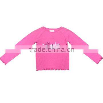 Autumn children garments kids t-shirt wholesale long sleeve shirt fpr girls