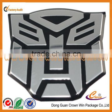 High quality embossed adhesive metal label in china sale