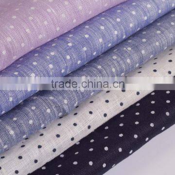 2016 China supply high quality 100%linen printing fabric