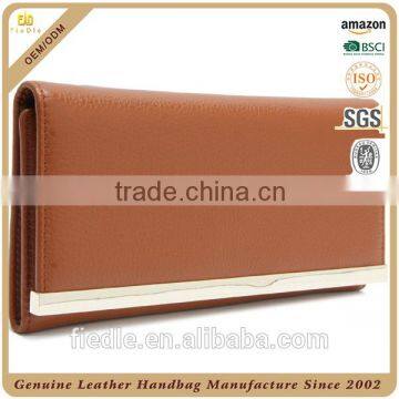 CW764A001 100% Genuine Leather Europe Designer Calssical design Tri-fold purse for Ladies