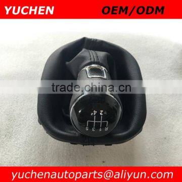 YUCHEN Car Shift Gear Knob Passat B7 Knob With Gaitor For Volkswagen VW Touran Caddy 2003-2011 1T0711113N/1T0711456