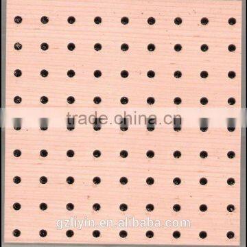 Melamine faced MDF perforated acoustic panel