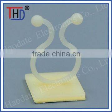 Plastic wire clip self adhesive