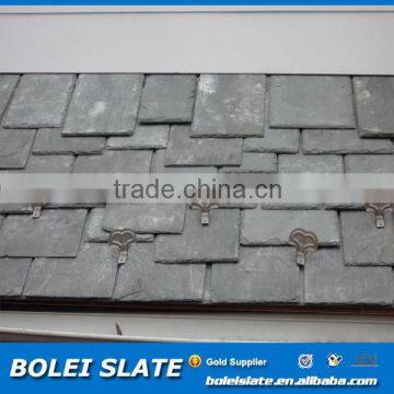 Natural black stone coated roof tile