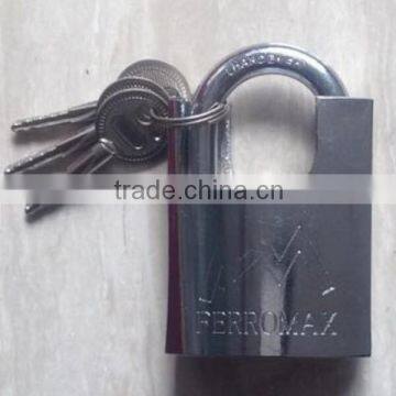 Top security chrome plated shackle protected lock