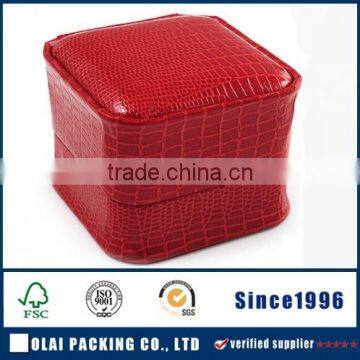 Red Fake Crocodile Ring Box photo-3