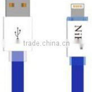 for Apple approve mfi led charger cable blue 1m 2.4A mfi certified cable with C48 connector