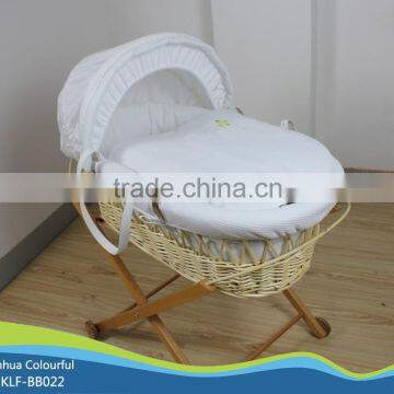 hand made walf cradle baby moses basket / moses basket set /maize basket/ bassinet,/ corn basket /with rocking stand BB022