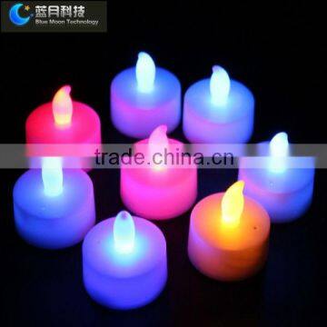 7 color candle decorative light yellow color BM-TL10/led candle light/led tealight