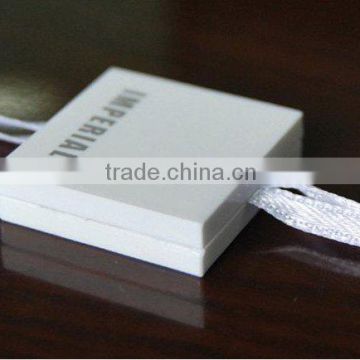 Plastic string seal for garment