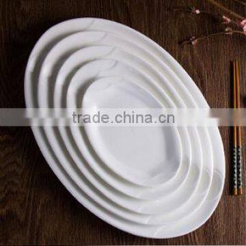 High Heat Ceramic Glass Various Size White Oval Fish Plate Dish for Restaurant Hotel Home photo-3