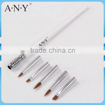 ANY Nail Art Painting Design Nail Artist Using Wood Handle 5PCS Head Nail Art Brush Set