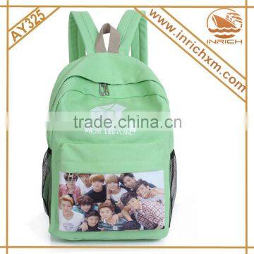 Cream Color Canvas Backpack School Bag Manufacturer photo-5