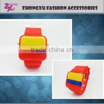 Custom led country flag watch Ecuador flag watch