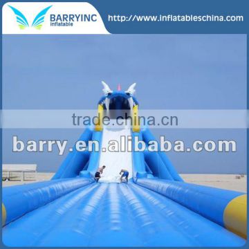 2016 China barry inflatable hippo giant inflatable water slide for adult