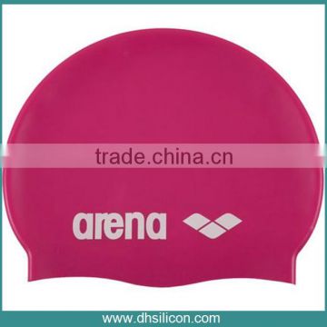 High silicone printed swim cap