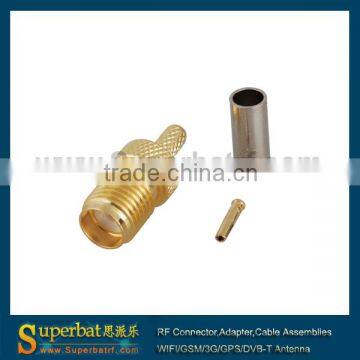 Radio accessories SMA Crimp Jack female connector for RG-174,RG-188A